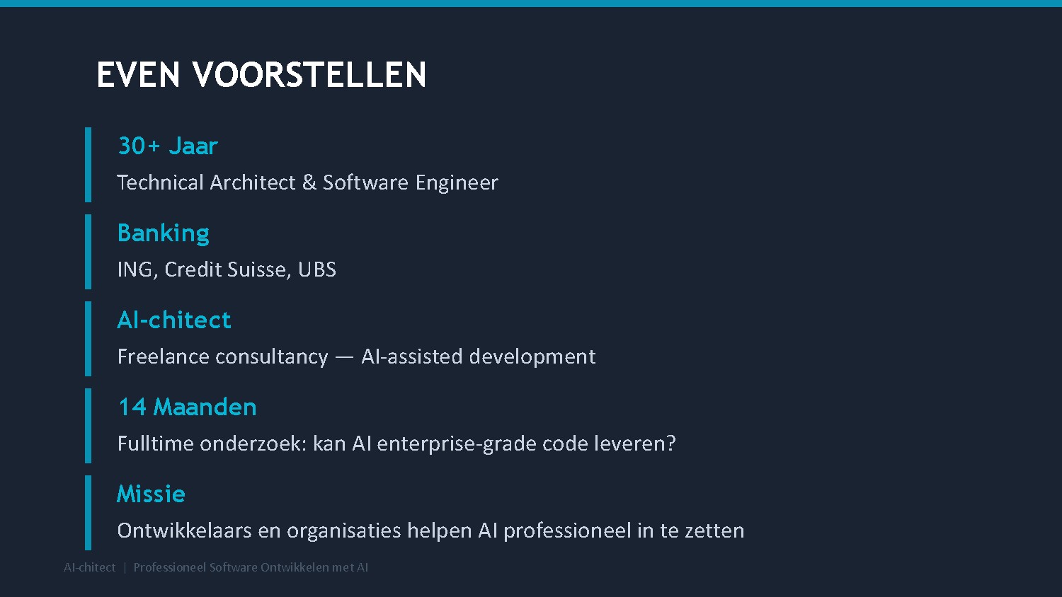 Slide 2: Even Voorstellen — Rob Vugts