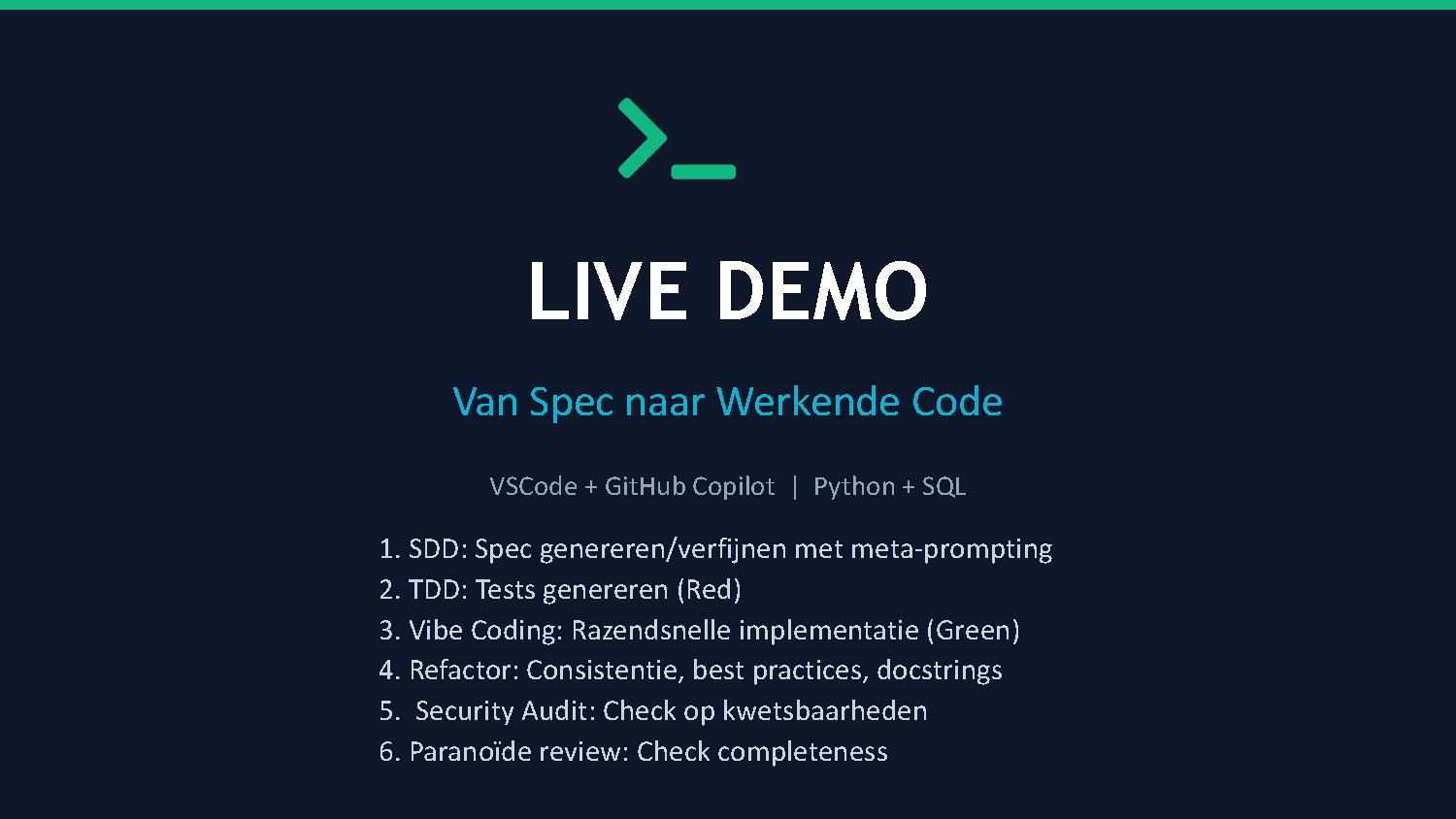 Slide 23: Live Demo Intro